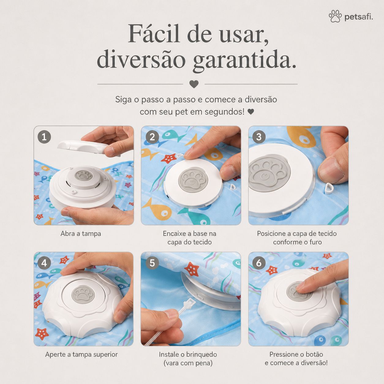 Brinquedo Automático Interativo para Gatos com Pena Móvel
