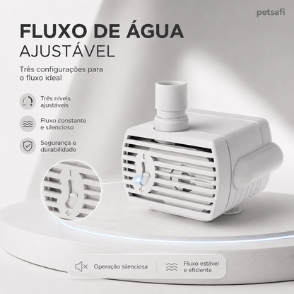 Bomba Universal USB para Fonte e Bebedouro de Pets | Silenciosa com Fluxo Ajustável