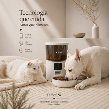 Comedouro Automático Inteligente PetSafi 4L com Controle via App