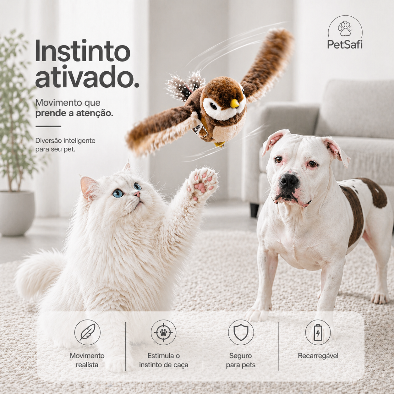 Brinquedo Interativo para Gatos com Movimento e Som