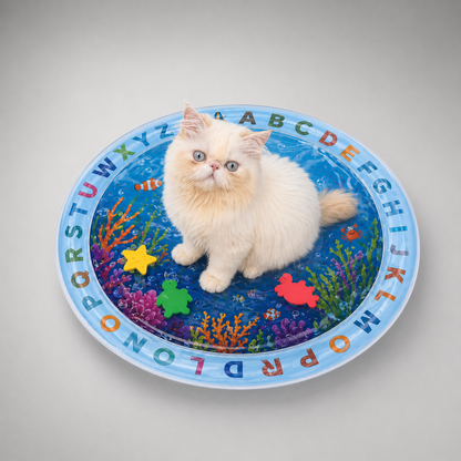 Tapete Inflável Sensorial para Gatos com Água – Refrescante, Interativo e Antiestresse para o Verão