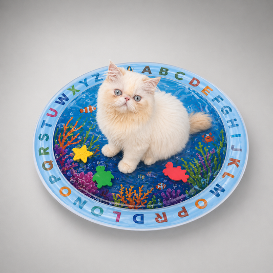 Tapete Inflável Sensorial para Gatos com Água – Refrescante, Interativo e Antiestresse para o Verão