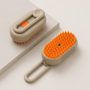 Escova a Vapor 3 em 1 para Cães e Gatos | Removedor de Pelos com Massagem e Limpeza Profunda