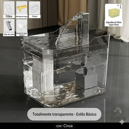 Fonte de Água para Gatos com Filtro – Dispensador USB Silencioso com Circulação Contínua para Pets