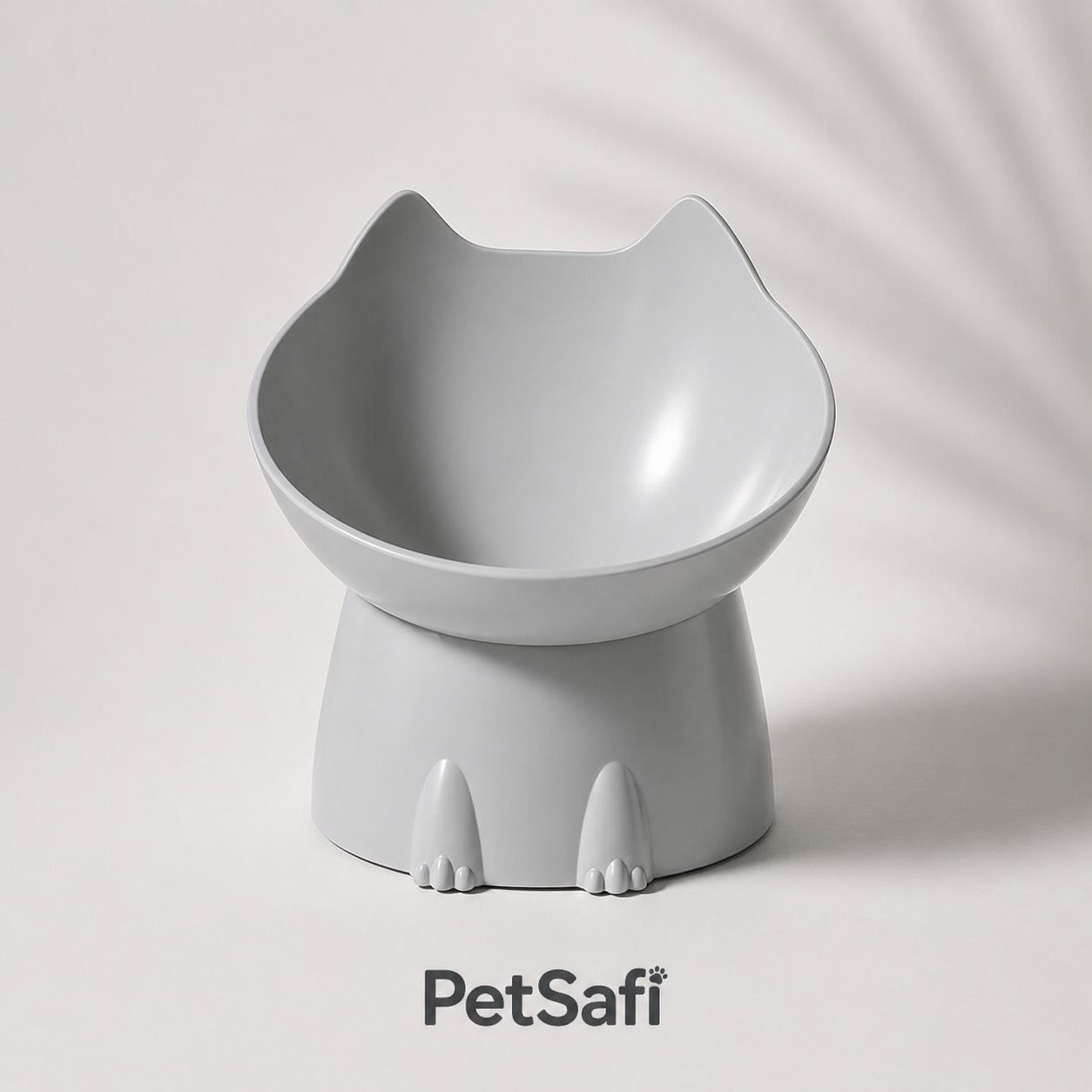 Tigela Elevada para Gatos Antiderrapante com Inclinação Ergonômica