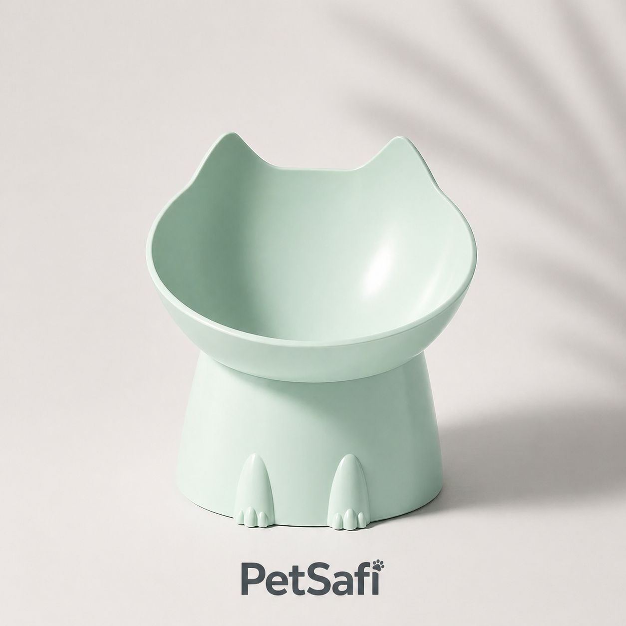 Tigela Elevada para Gatos Antiderrapante com Inclinação Ergonômica