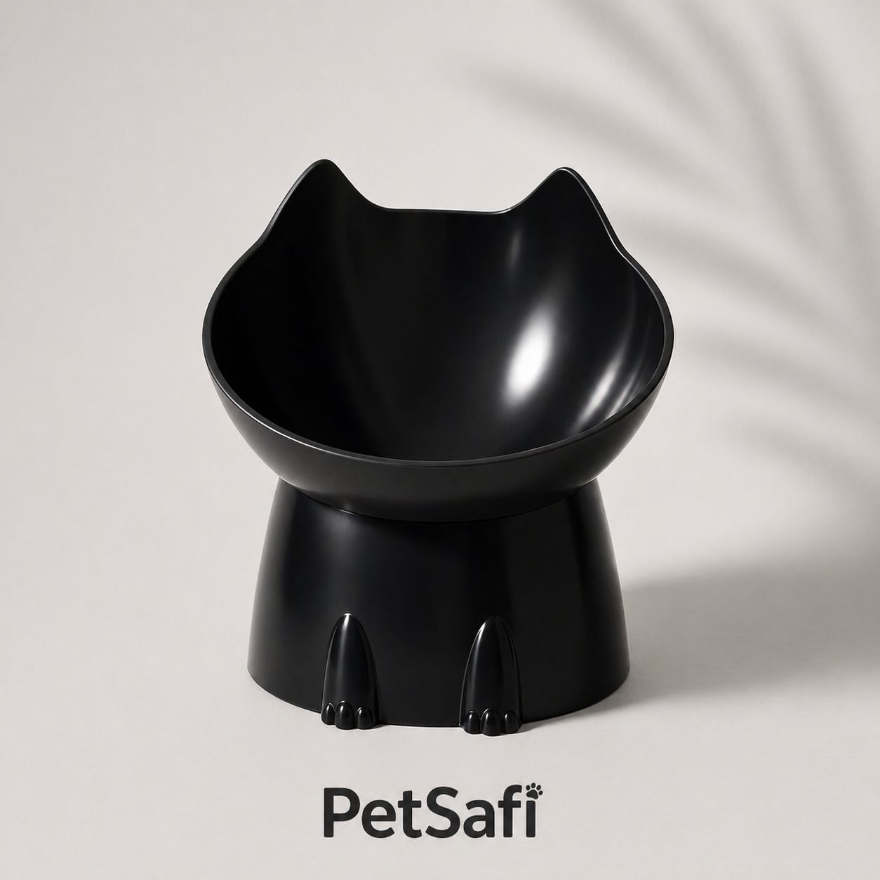 Tigela Elevada para Gatos Antiderrapante com Inclinação Ergonômica