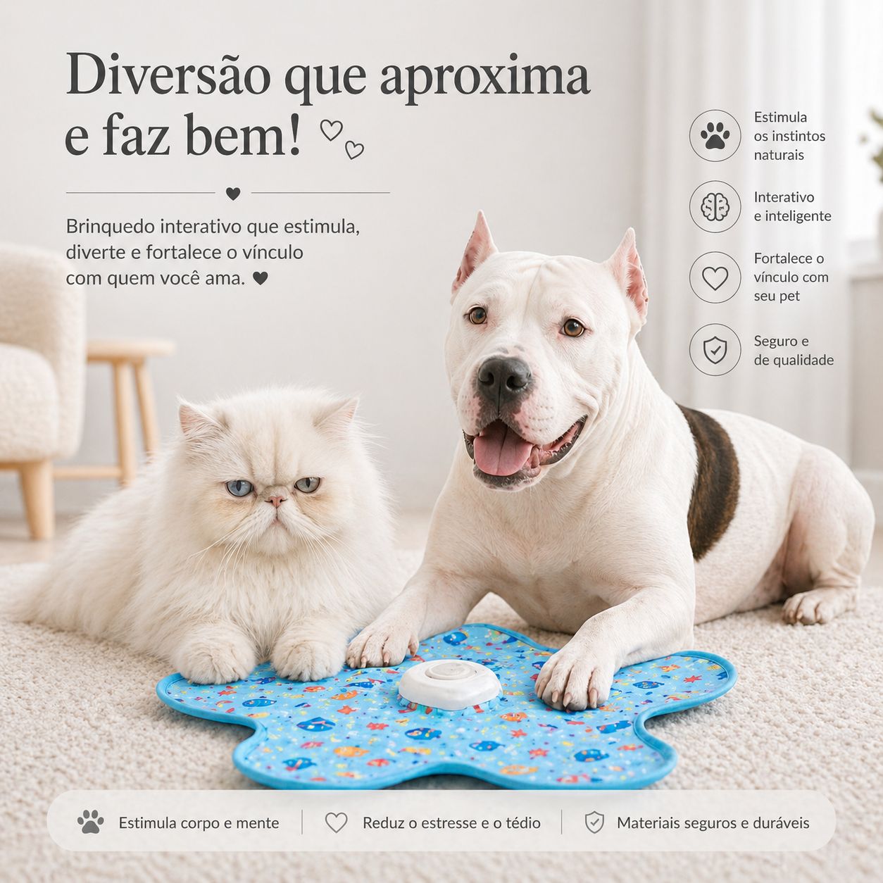 Brinquedo Automático Interativo para Gatos com Pena Móvel