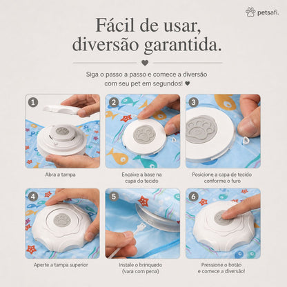 Brinquedo Automático Interativo para Gatos com Pena Móvel