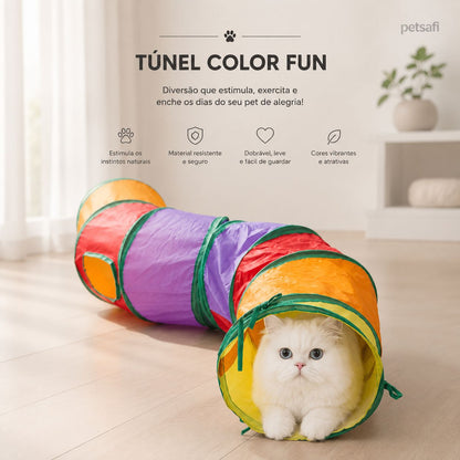 Túnel Interativo Dobrável para Gatos e Filhotes