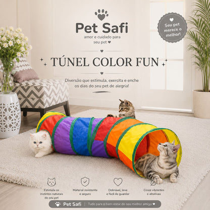 Túnel Interativo Dobrável para Gatos e Filhotes