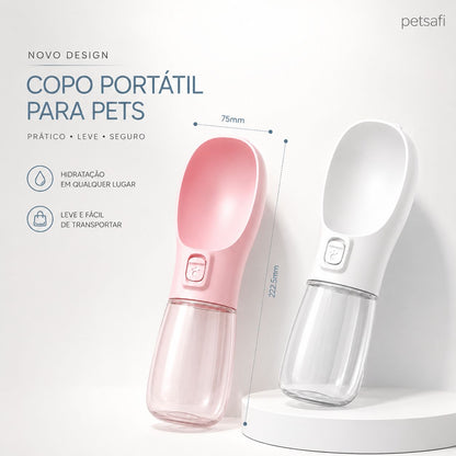 Copo Portátil para Pets com Reservatório de Água