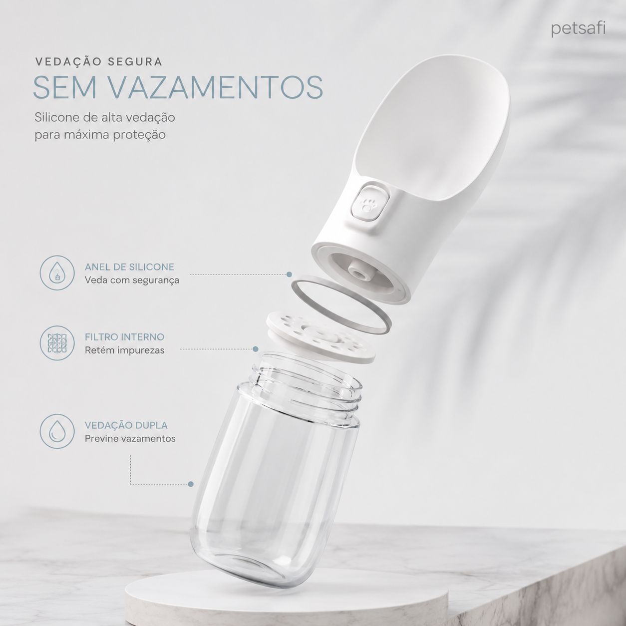 Copo Portátil para Pets com Reservatório de Água