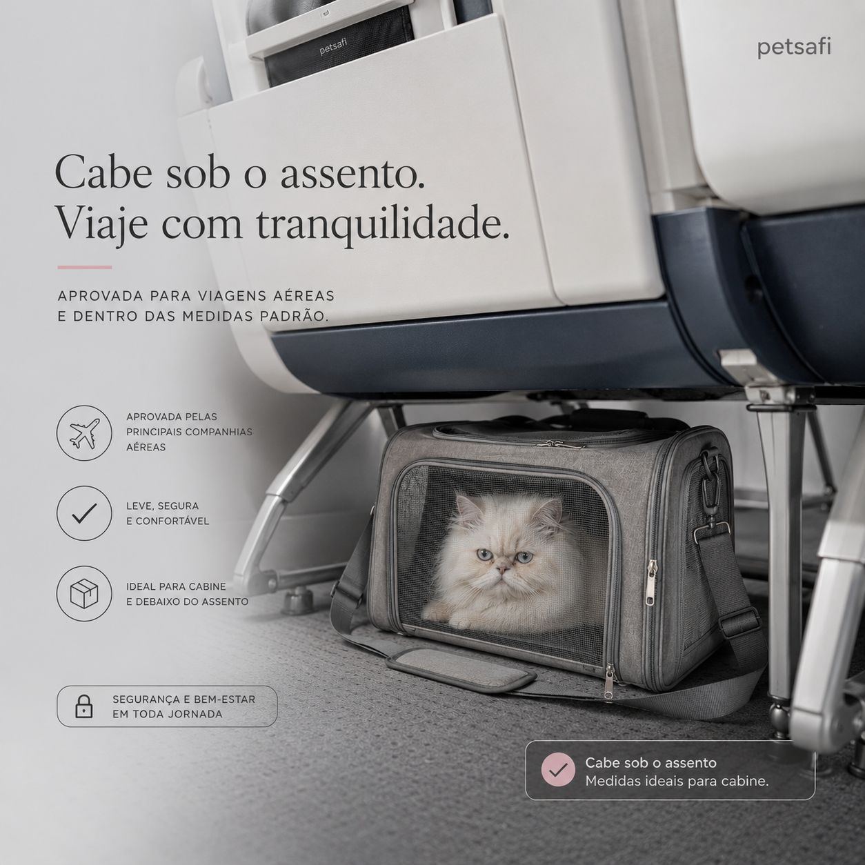 Bolsa Mala De Viagem Para Pet Transporte Aéreo Cães e Gatos Premium