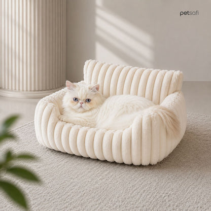 Sofá Fofo para Gatos PetSafi – Cama Luxo em Veludo Premium