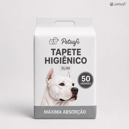 Tapete Higiênico Descartável para Cachorro Unidades 60x60 cm, 50 und - Fralda Pet Xixi Cão Pequeno Médio
