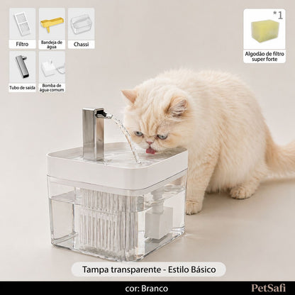 Fonte de Água para Gatos com Filtro – Dispensador USB Silencioso com Circulação Contínua para Pets