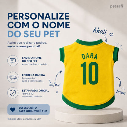 Regata e Camisa PetSafi Brasil para Cachorros e Gatos