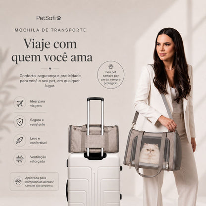 Bolsa Mala De Viagem Para Pet Transporte Aéreo Cães e Gatos Premium